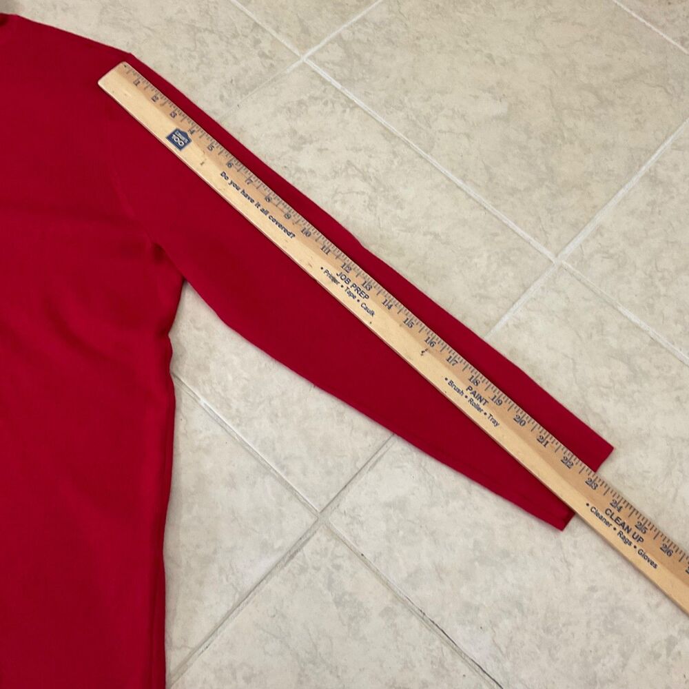 Chico's Long Sleeve Turtle Neck Sweater women’s 3 /US XL Red w button detail - Picture 9 of 10